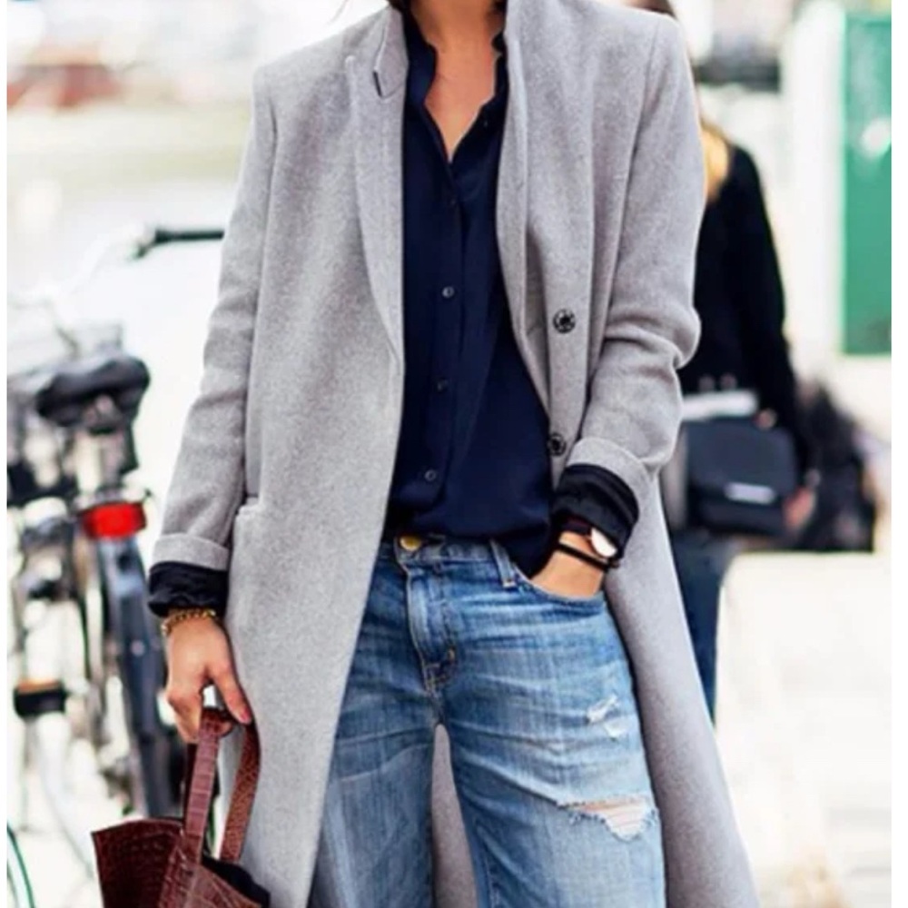 Stylish Gray Long Coat